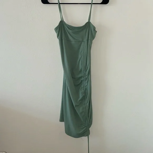 bodycon dress with strings Black Ribbed Short Dress with Pull Strings